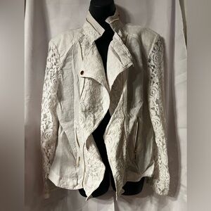 Lisa International Cream Lace Women's Blazer